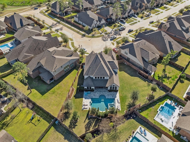 birds eye view of property featuring a residential view