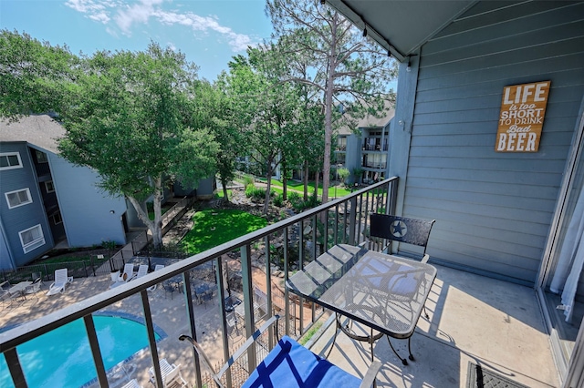 view of balcony