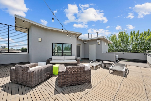 deck featuring an outdoor hangout area