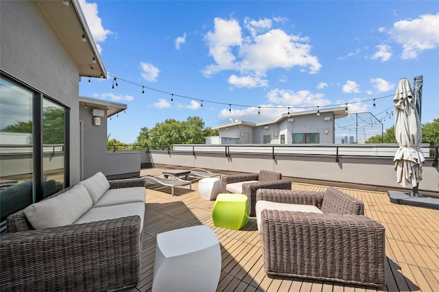 deck with outdoor lounge area