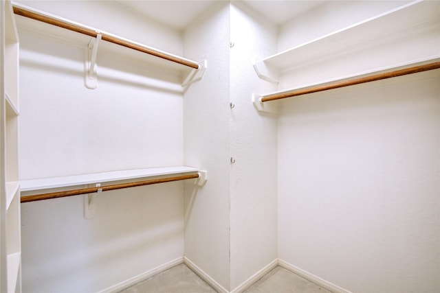 view of walk in closet