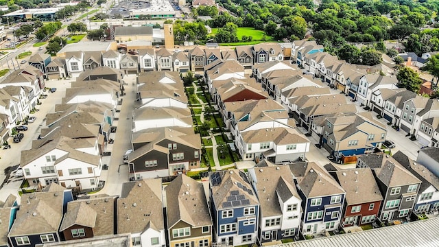 drone / aerial view with a residential view