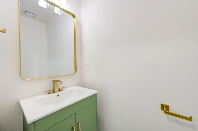 bathroom featuring visible vents and vanity