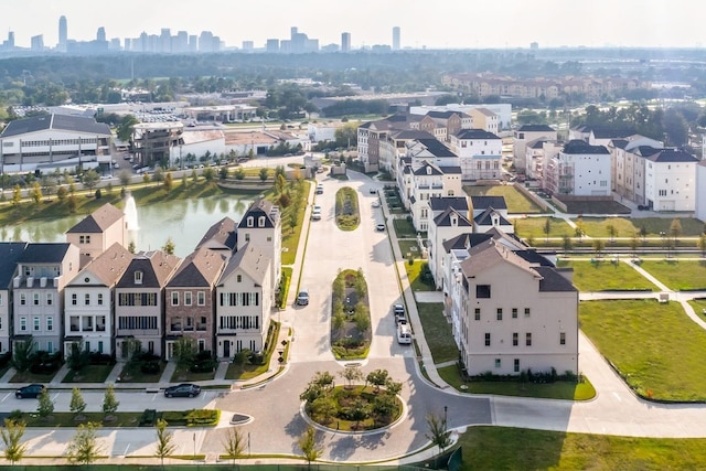 bird's eye view featuring a city view