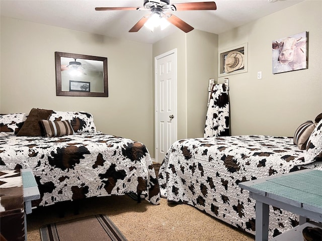 20315 Post Oak Loop, Thornton, TX 76687 - bedroom with carpet flooring and a ceiling fan