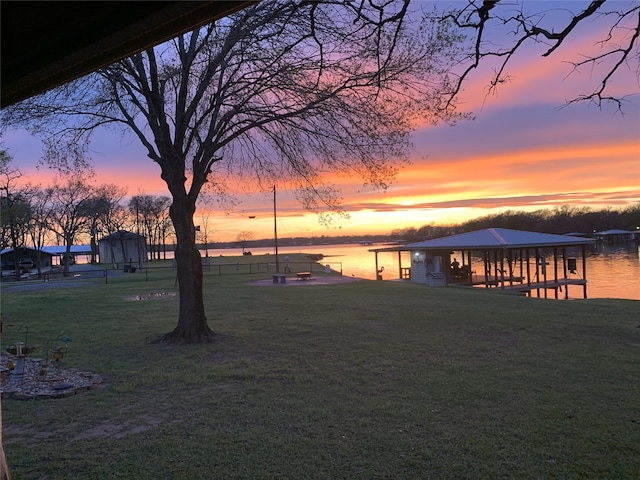 20315 Post Oak Loop, Thornton, TX 76687 - exterior space with a boat dock and boat lift
