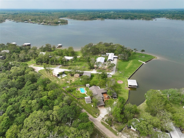 20315 Post Oak Loop, Thornton, TX 76687 - bird's eye view with a water view