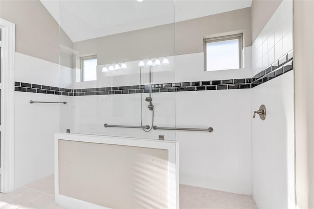 bathroom featuring walk in shower