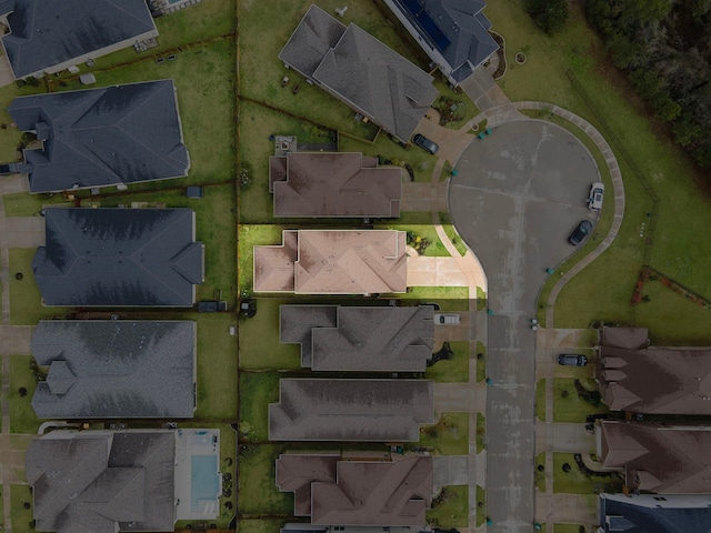 aerial view featuring a residential view