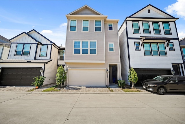 view of property featuring an attached garage