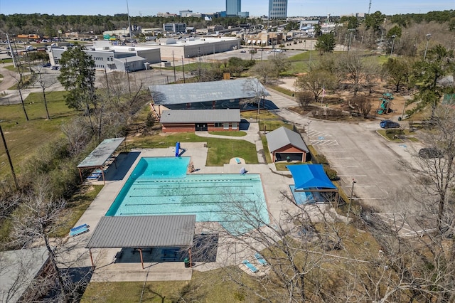 community pool featuring a view of city