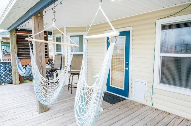 view of wooden deck