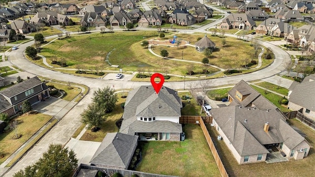 aerial view featuring a residential view