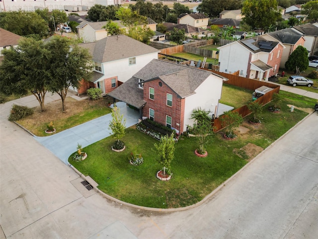 bird's eye view featuring a residential view