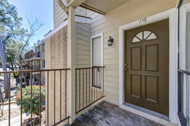 view of doorway to property