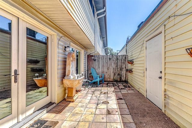 view of patio with fence