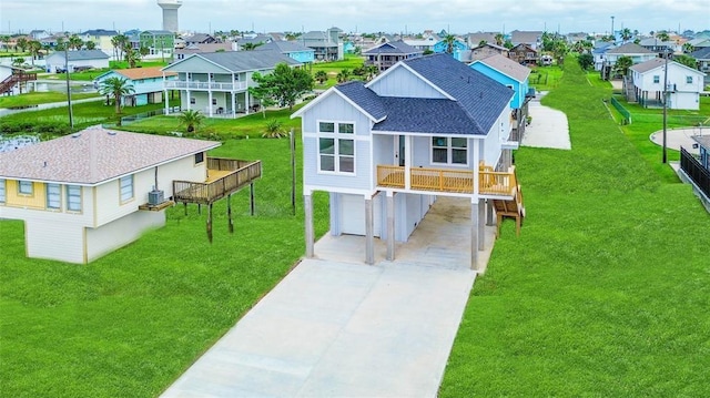 drone / aerial view featuring a residential view