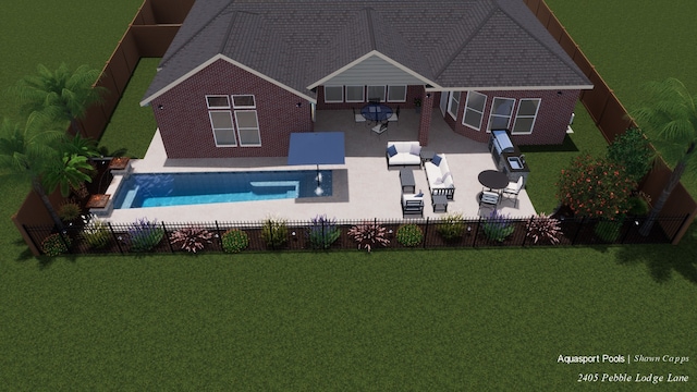2405 Pebble Lodge Ln, Friendswood, TX 77546 - view of swimming pool featuring a patio and outdoor dining area