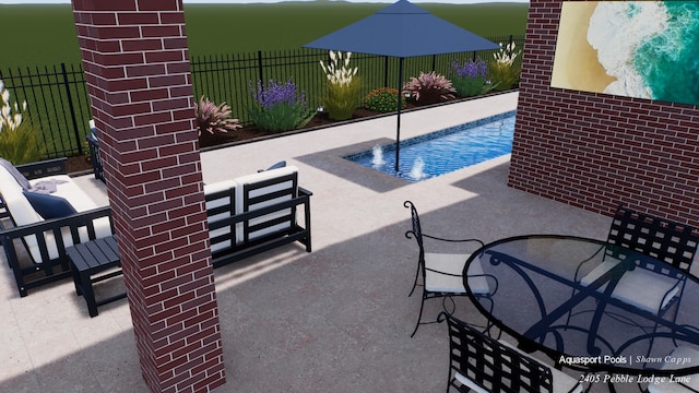 2405 Pebble Lodge Ln, Friendswood, TX 77546 - view of swimming pool featuring a patio