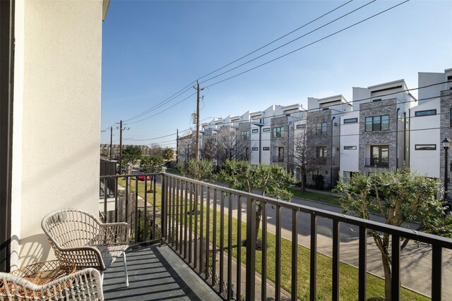 balcony with a residential view