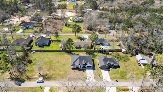 bird's eye view with a residential view