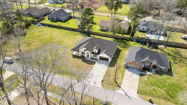 birds eye view of property featuring a residential view