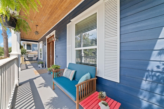 view of patio / terrace featuring covered porch