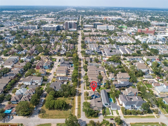 aerial view with a residential view