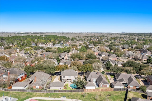 drone / aerial view featuring a residential view