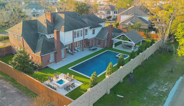 bird's eye view featuring a residential view