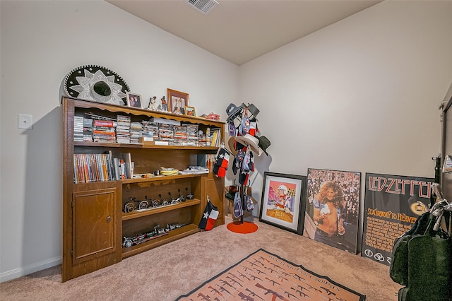 interior space featuring baseboards and visible vents