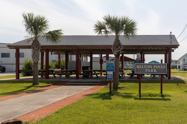 4214 Jackson Dr, Galveston, TX 77554 - view of property's community with a yard and a gazebo
