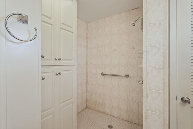 bathroom featuring a stall shower