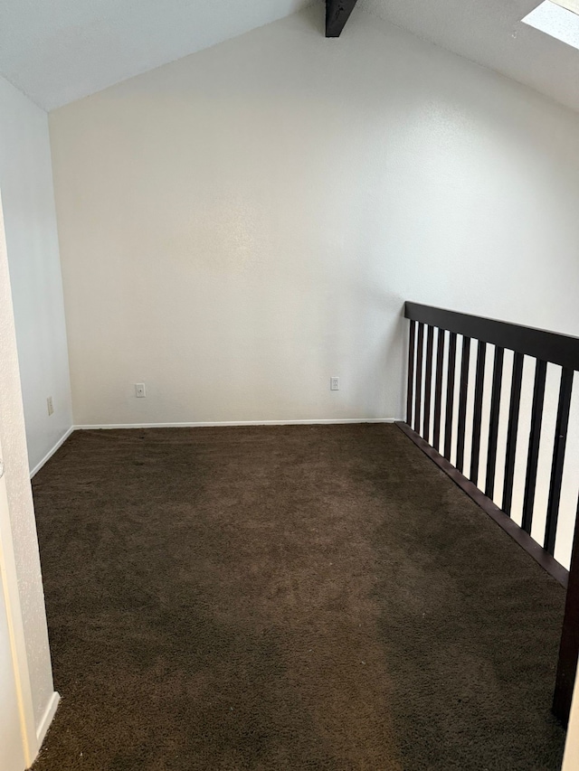 6341 Shadow Tree Dr, Houston, TX 77035 - additional living space with carpet and lofted ceiling