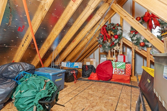 view of attic