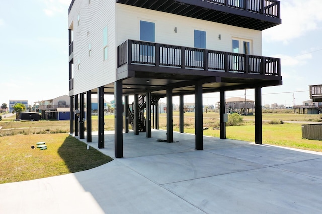 exterior space with a carport