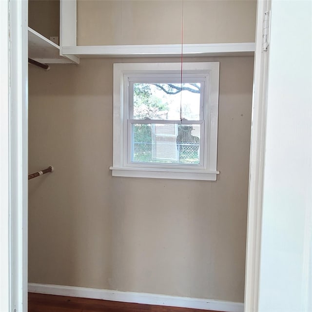 view of walk in closet