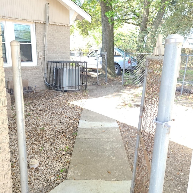 view of yard with a gate and fence