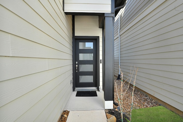 view of doorway to property