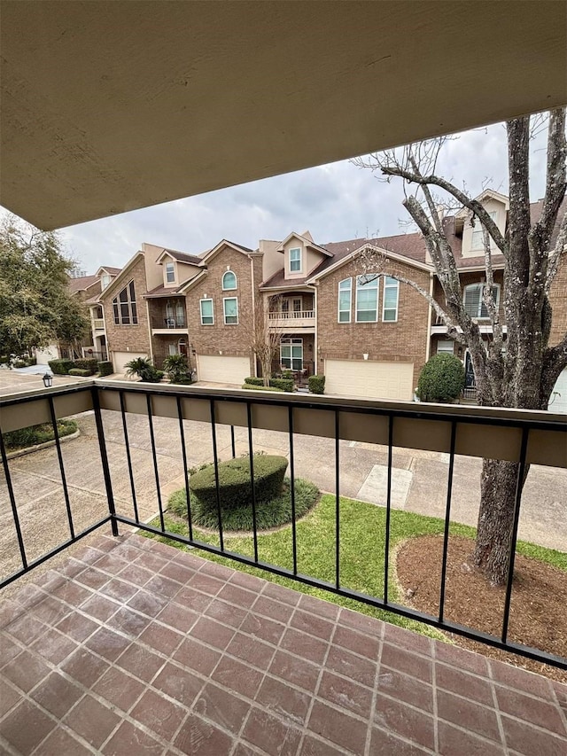 balcony featuring a residential view