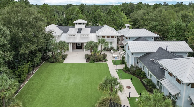 bird's eye view with a forest view