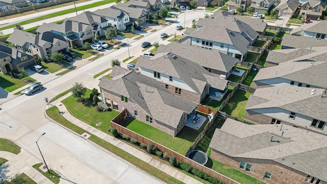 aerial view with a residential view