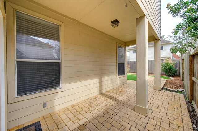 view of patio / terrace featuring fence private yard