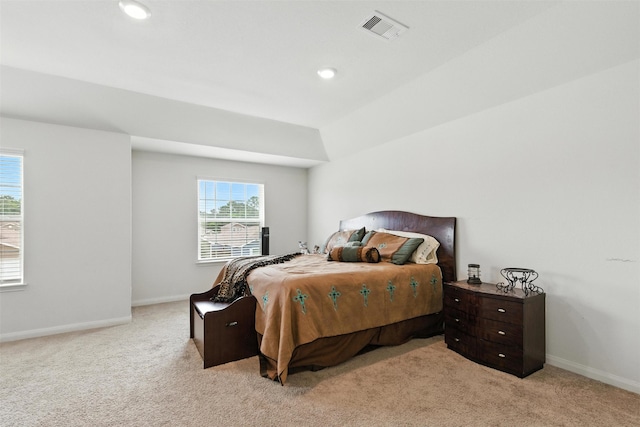 22052 Angelico Dr, Magnolia, TX 77355 - bedroom featuring light colored carpet, multiple windows, and recessed lighting
