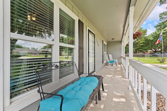 view of patio with a porch