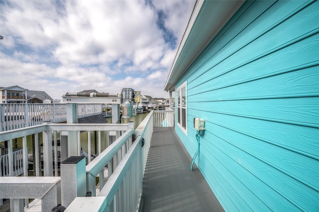 balcony with a residential view