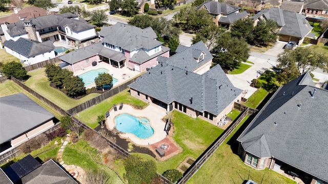 bird's eye view featuring a residential view