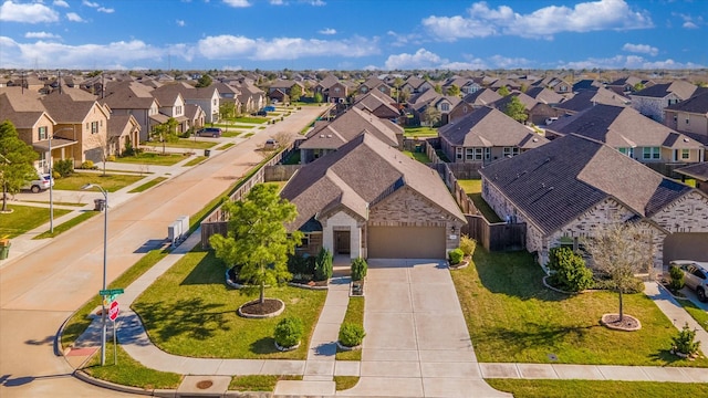 bird's eye view featuring a residential view