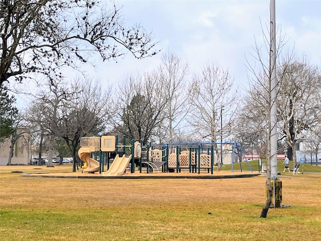 community play area featuring a yard