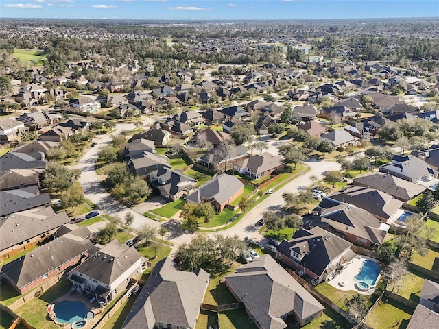 aerial view featuring a residential view